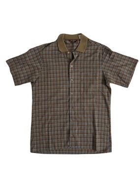 Zellers Vintage 80’s Men's Plaid Short Sleeve Shirt